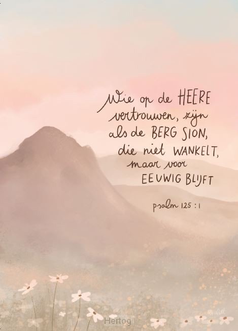 Wie op de Heere vertrouwen - enkele kaart met envelop
