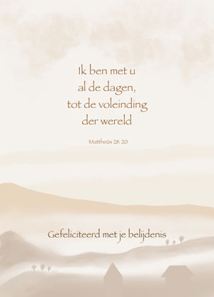 Gefeliciteerd met je belijdenis - wenskaart tekst