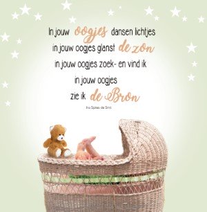 In jouw oogjes dansen lichtjes - wenskaart met gedicht