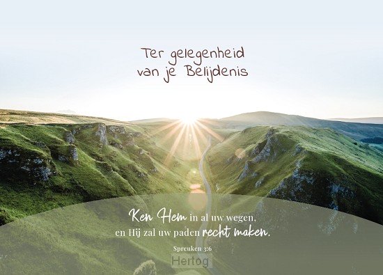Ter Gelegenheid van je Belijdenis - wenskaart tekst