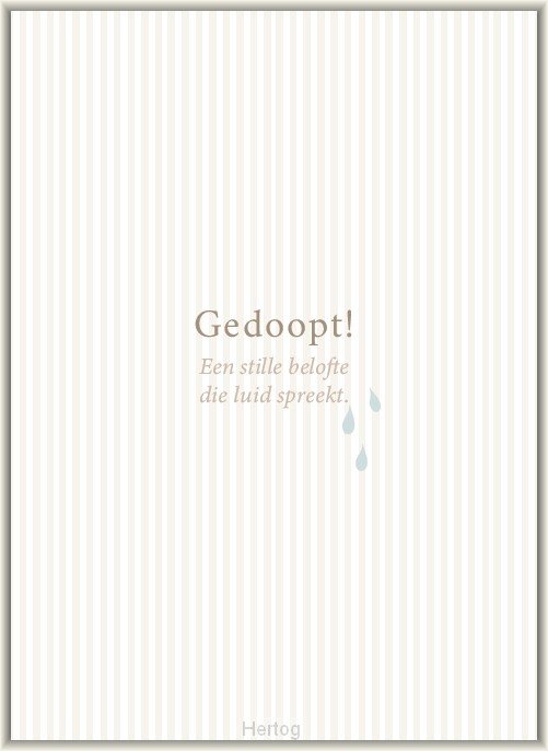 Gedoopt! - enkele kaart met envelop