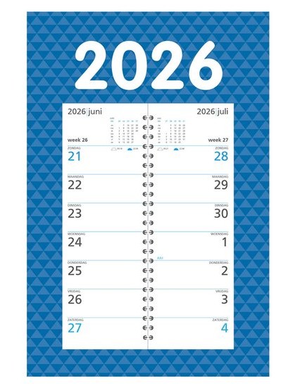 Omlegweekkalender 2026 - op schild