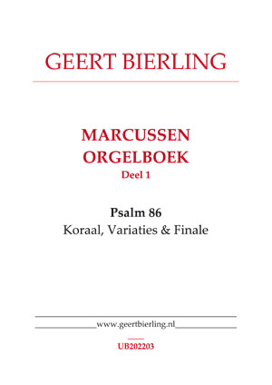 Marcussen Orgelboek (1) - Notenschrift